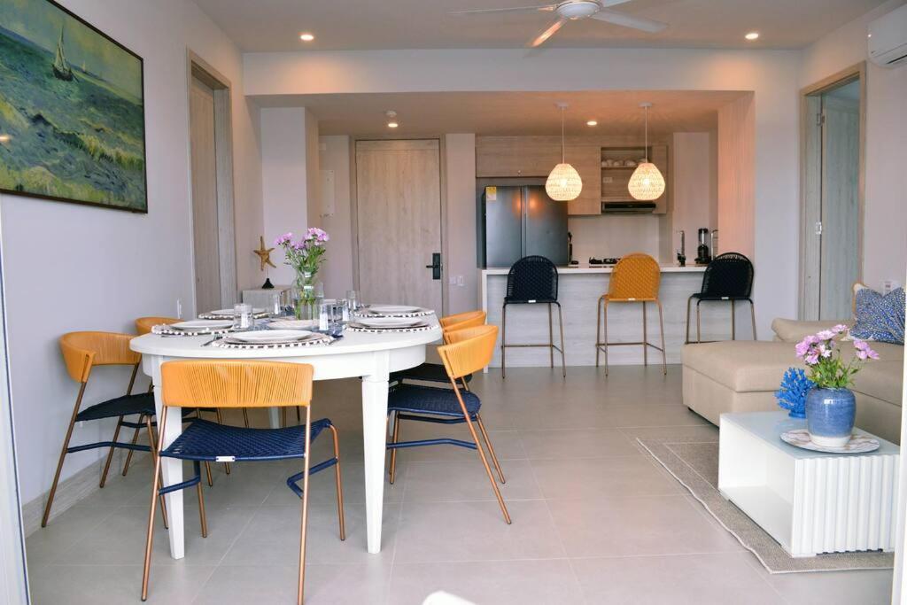 Lujoso Penthouse - Vista Al Mar - Playa Privada Lejlighed Cartagena Eksteriør billede